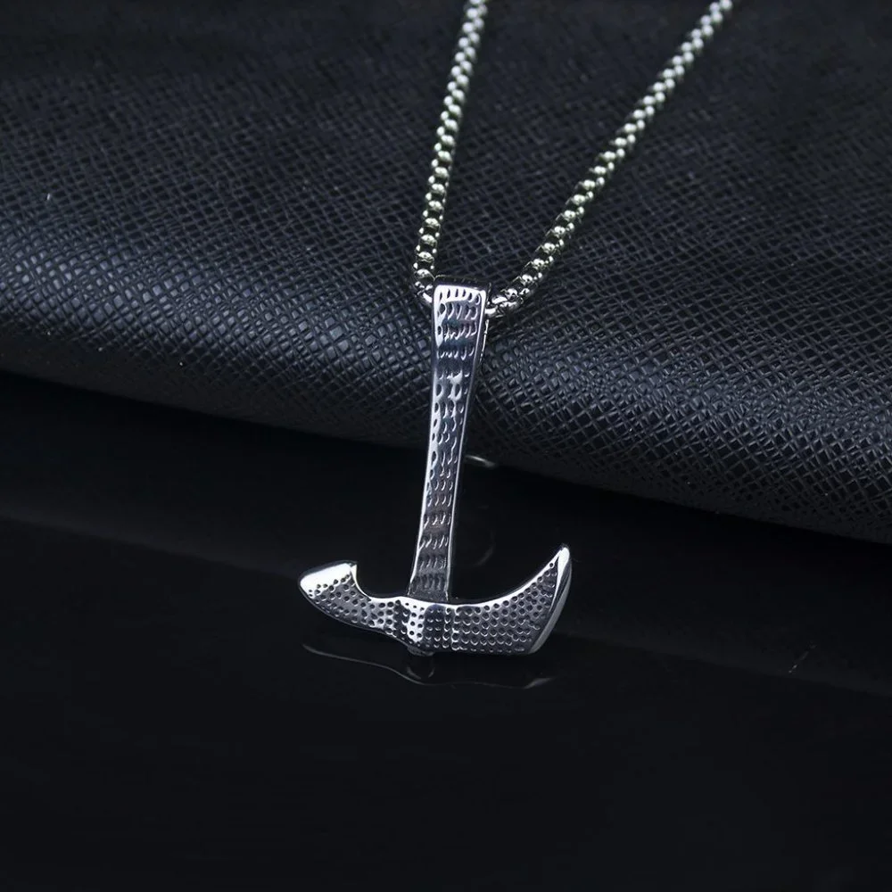 ❤️Stainless steel chain axe pendant necklace for women/men, N90201P220